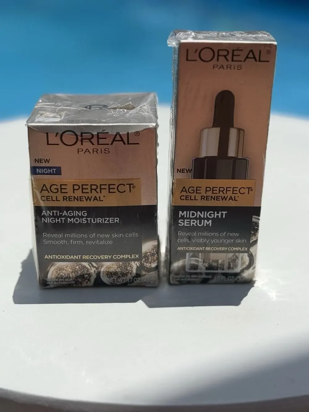L’Oréal Age Perfect Cell Renewal Night Cream 1.7 oz & Midnight Serum 1 oz Set